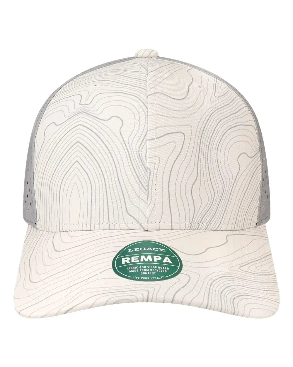 Legacy Rempa Reclaim Mid-pro Adjustable Cap - White Grey Topo - one Size Fits Most