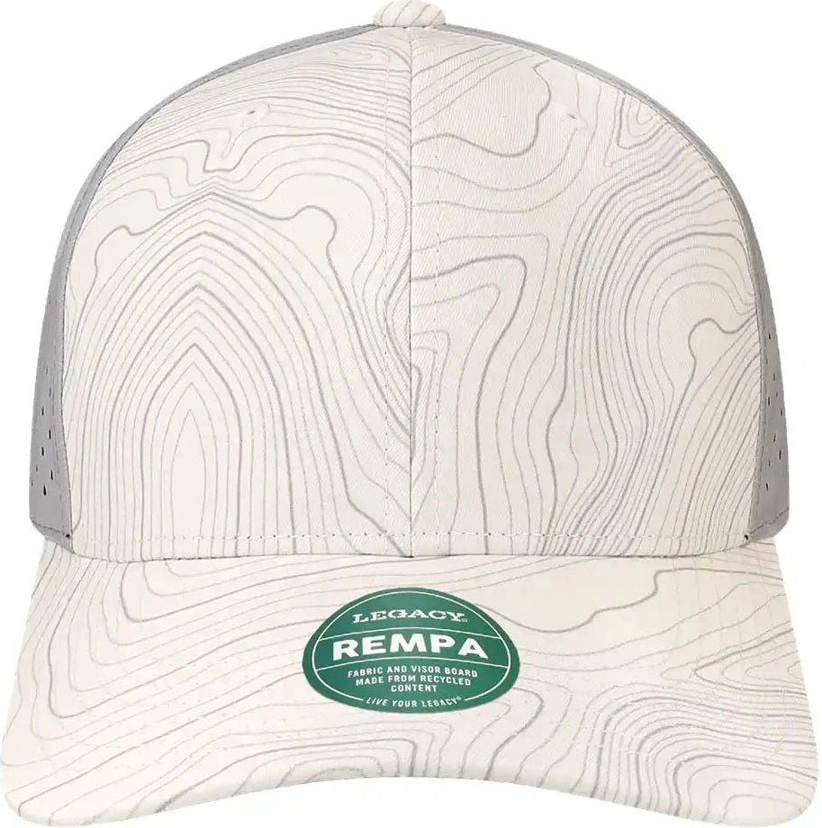 Legacy Rempa Reclaim Mid-pro Adjustable Cap - White Grey Topo