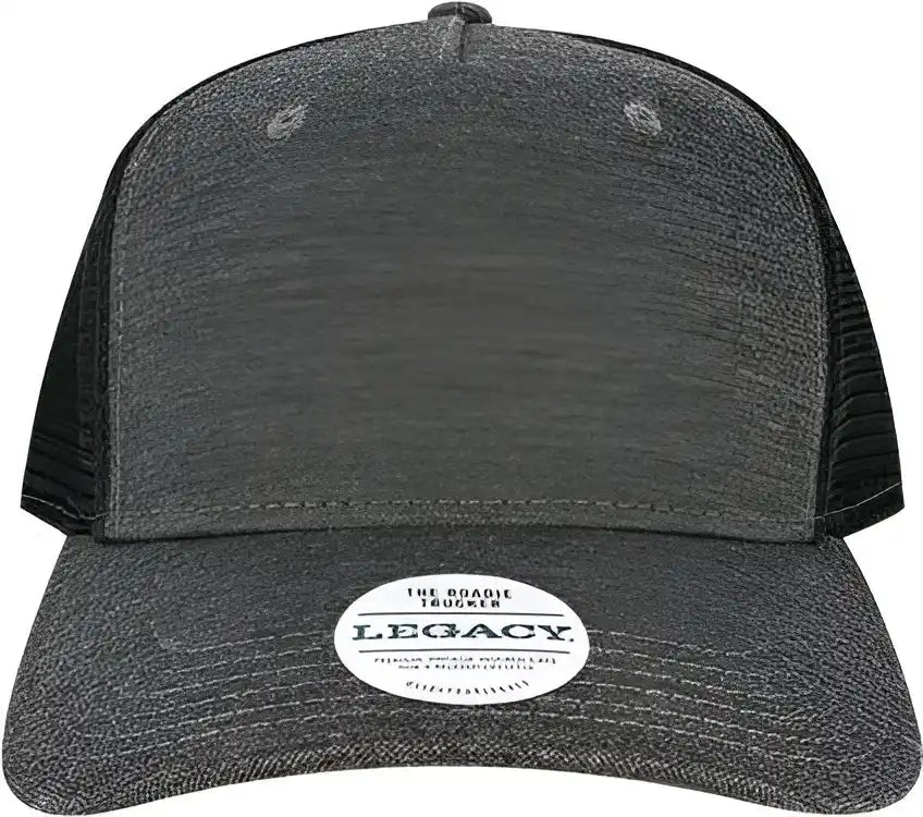 Legacy Roadie Five Panel Trucker Cap Black / Adjustable
