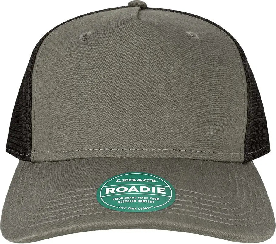 Legacy Roadie Five-panel Trucker Cap - Charcoal Slub Black - Dark Gray / one Size Fits Most