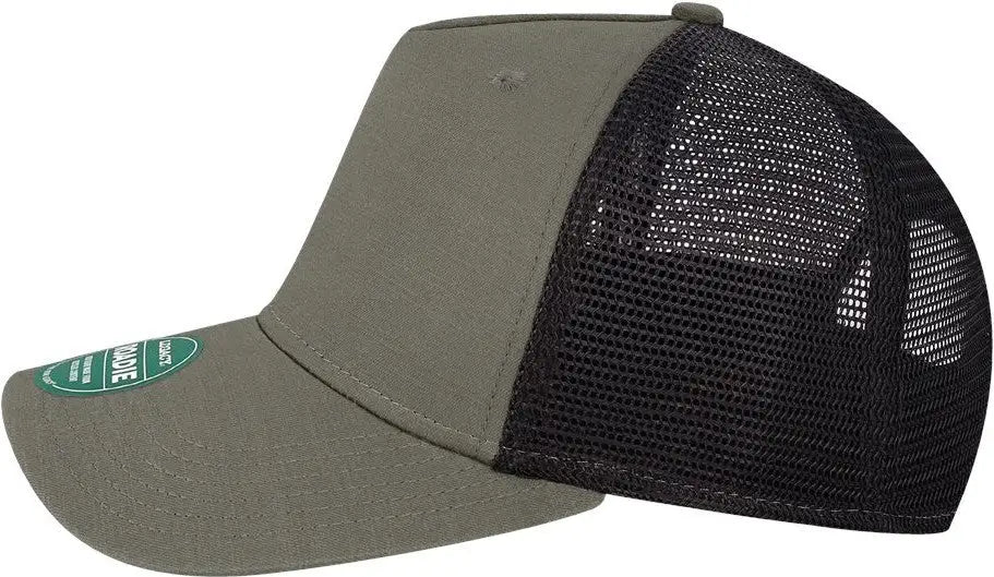 Legacy Roadie Five-panel Trucker Cap - Charcoal Slub Black