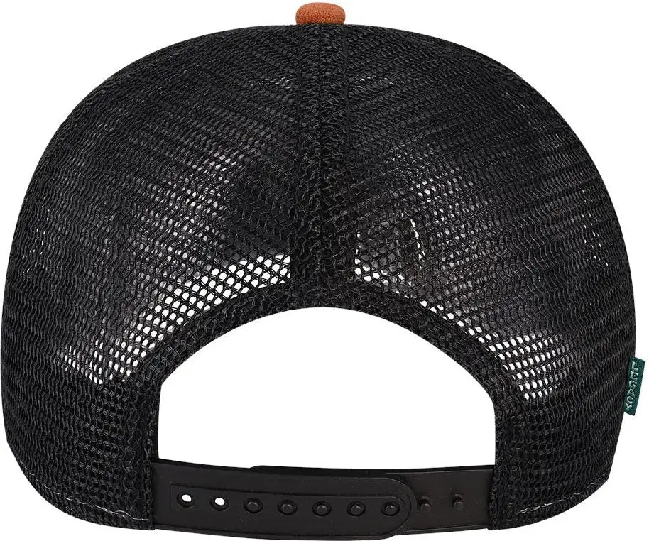 Legacy Roadie Five-panel Trucker Cap - Copper Slub Black - Tan / one Size Fits Most