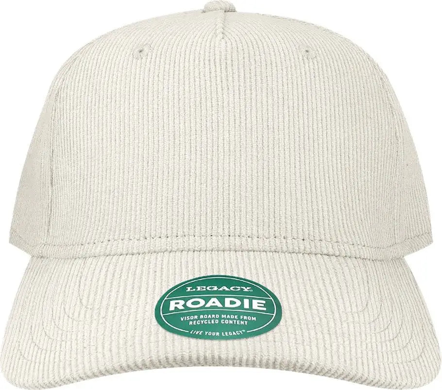 Legacy Roadie Five-panel Trucker Cap - Ivory Corduroy