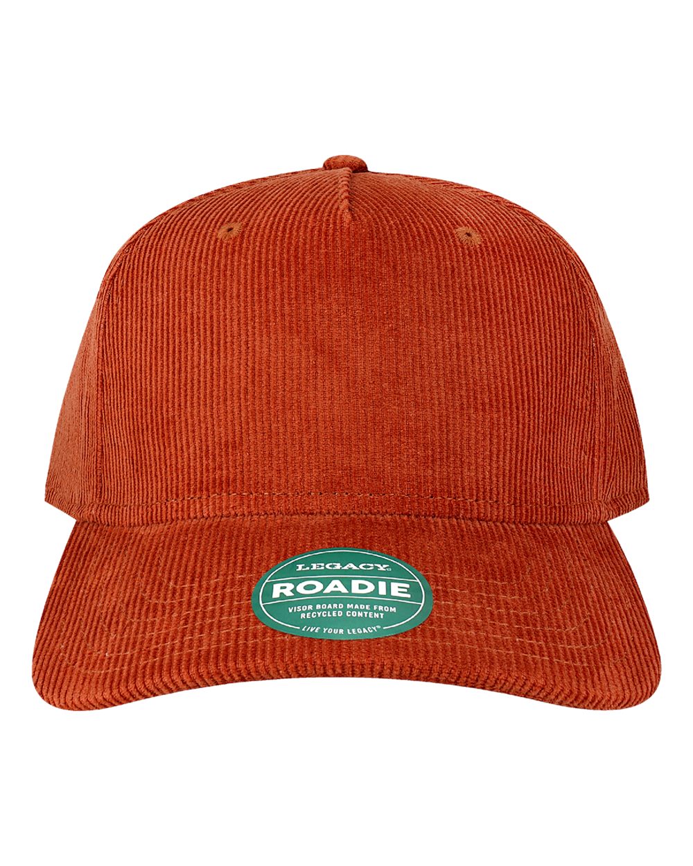 Legacy Roadie Five-panel Trucker Cap - Rust Corduroy