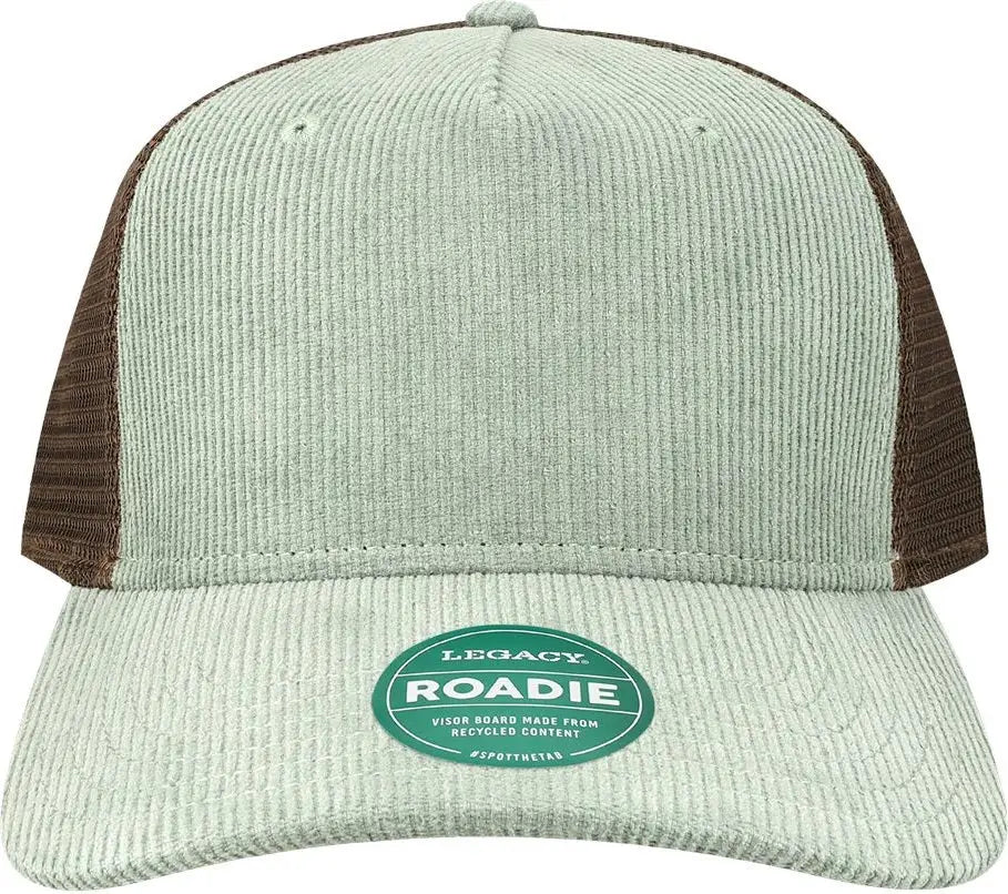Legacy Roadie Five-panel Trucker Cap - Sawgrass Corduroy Brown