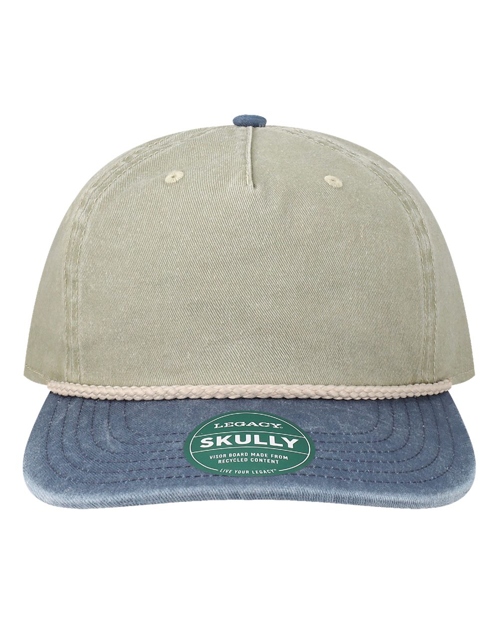 Legacy Skully Cap - Pebble Navy-off White