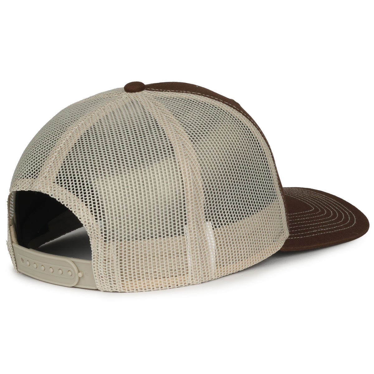 Legendary Headwear LEGEND-91 Structured Mesh Back Trucker Cap - Brown/Khaki