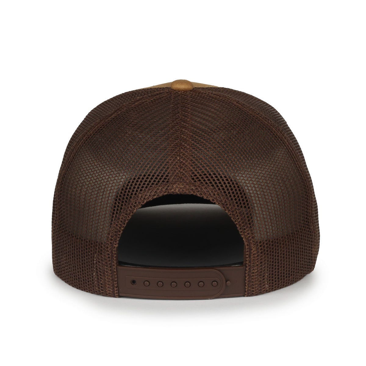 Legendary Headwear LEGEND-91 Structured Mesh Back Trucker Cap - Old Gold/Brown