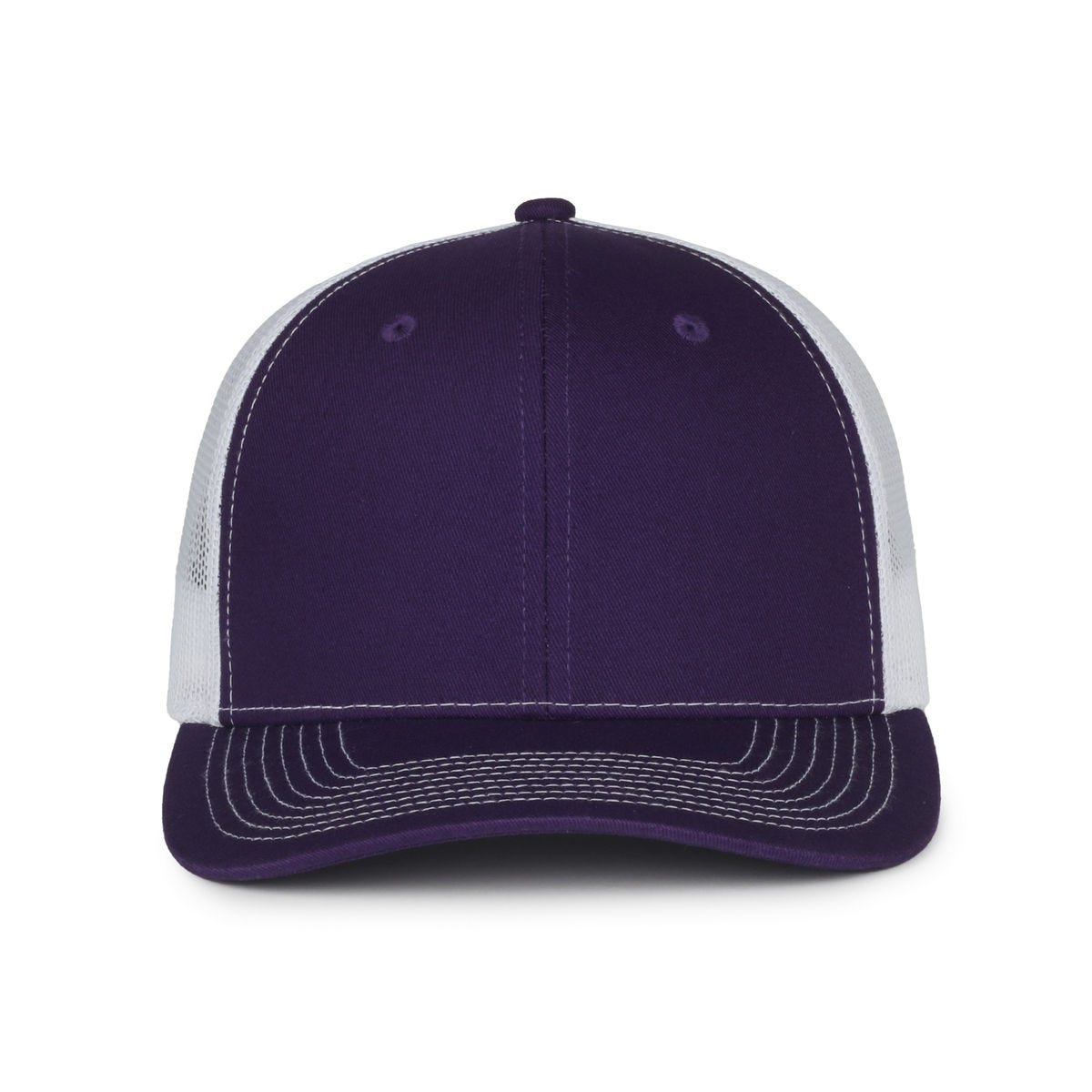Legendary Headwear LEGEND-91 Structured Mesh Back Trucker Cap - Purple/White