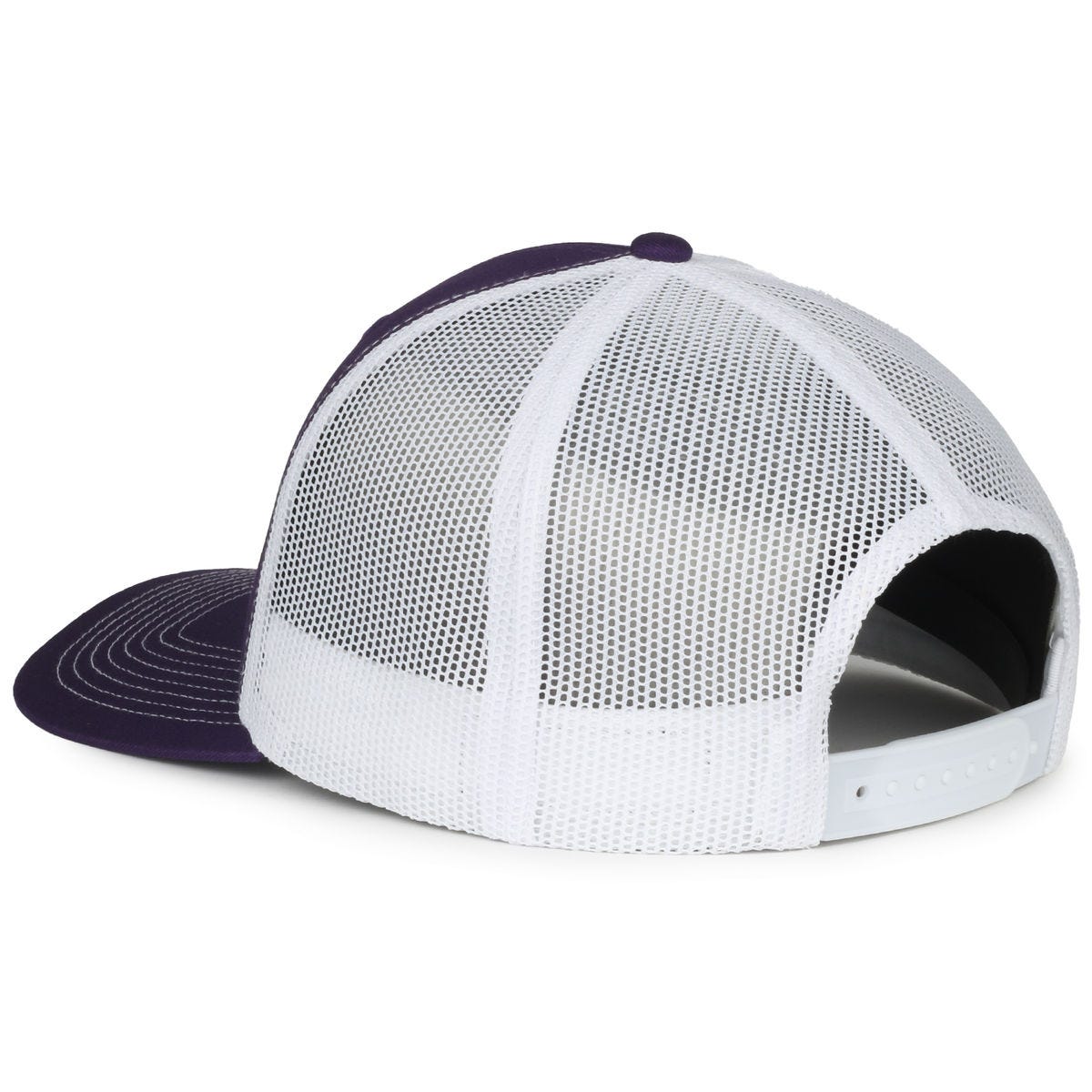 Legendary Headwear LEGEND-91 Structured Mesh Back Trucker Cap - Purple/White