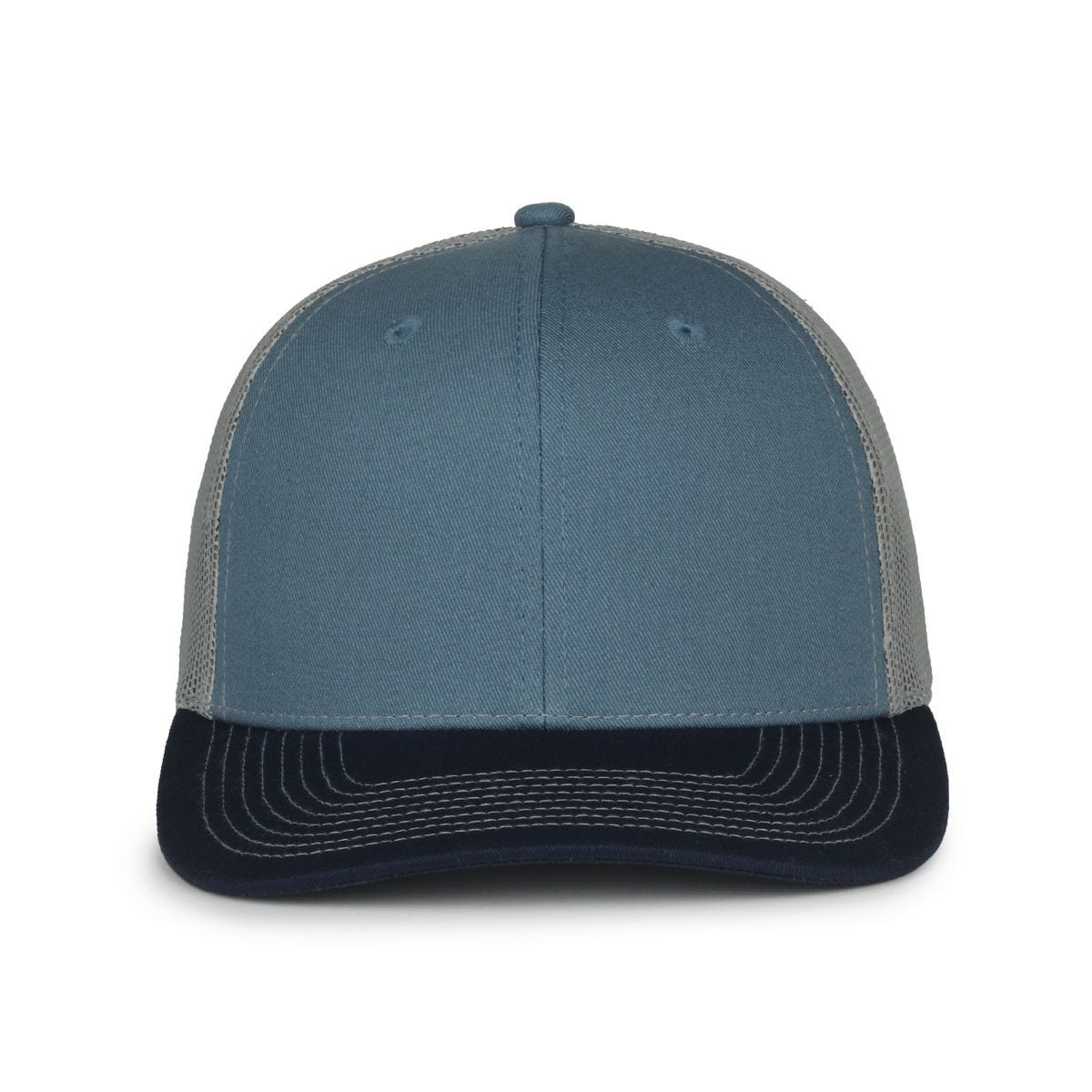 Legendary Headwear LEGEND-91 Structured Mesh Back Trucker Cap - Slate Blue/Grey/Navy