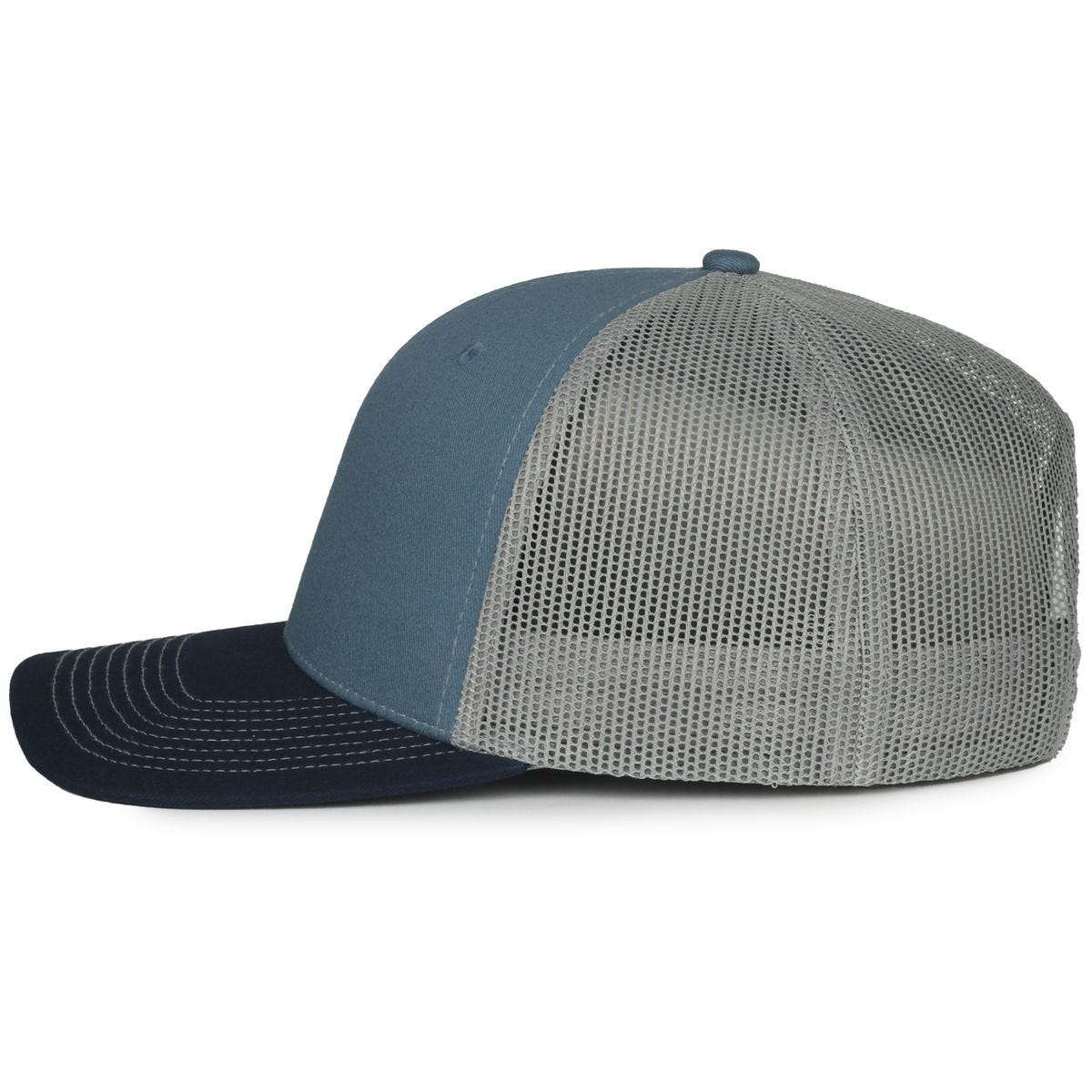 Legendary Headwear LEGEND-91 Structured Mesh Back Trucker Cap - Slate Blue/Grey/Navy