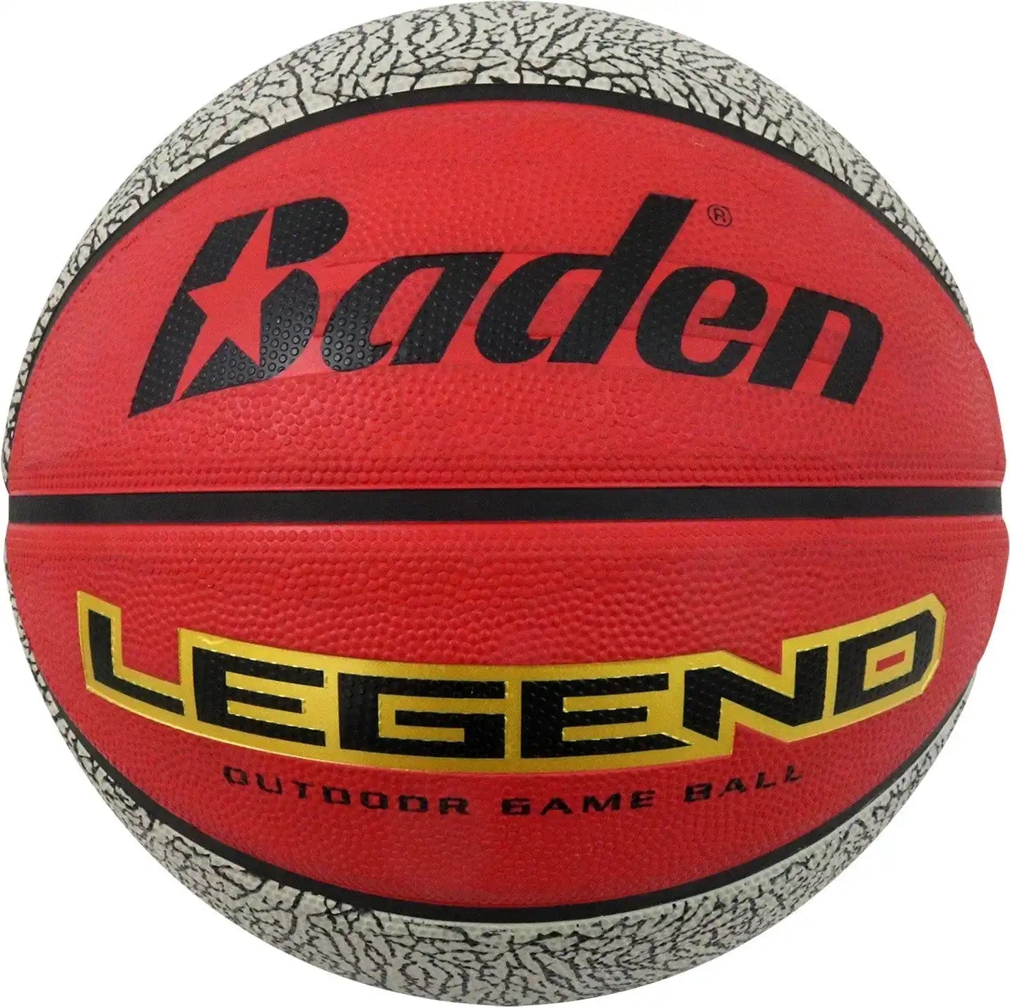 Legend Outdoor Game Rubber Basketball - Official 29.5’’ / Red/black/white