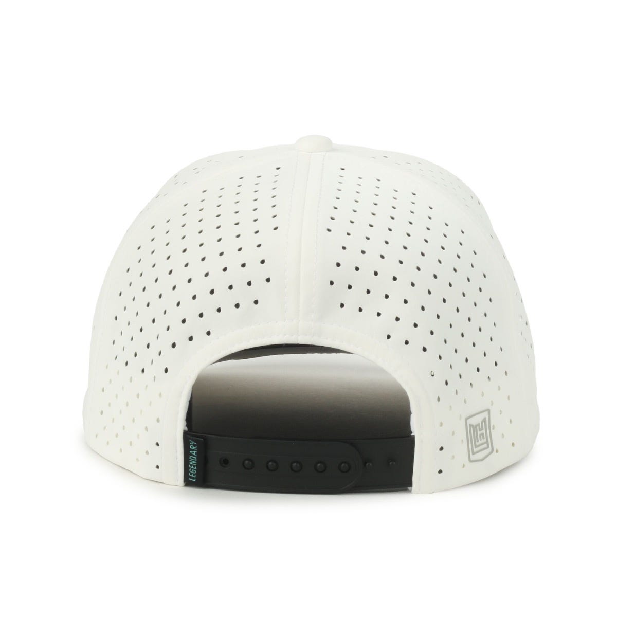 Legendary Headwear Altura 6 Perforated Performance Snapback Cap - White