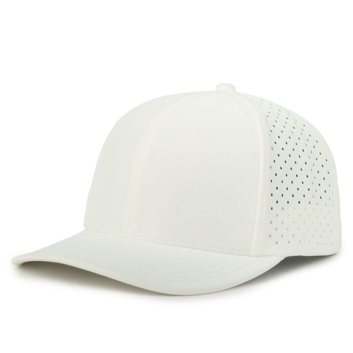 Legendary Headwear Altura 6 Perforated Performance Snapback Cap - White
