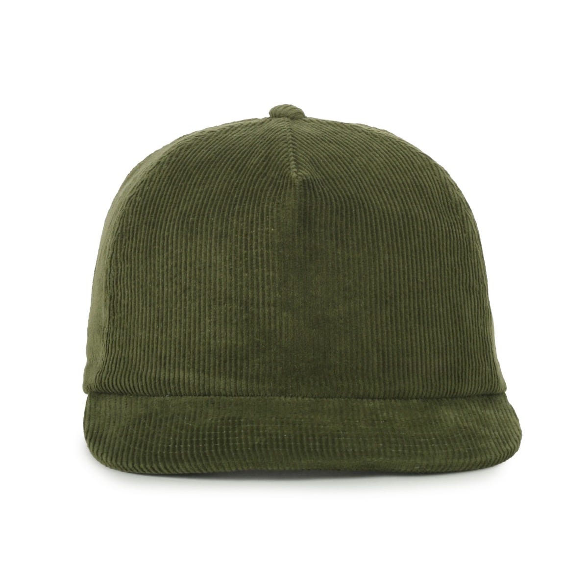 Legendary Headwear Benton Unstructured Flat Visor Snapback Cap - Corduroy Olive