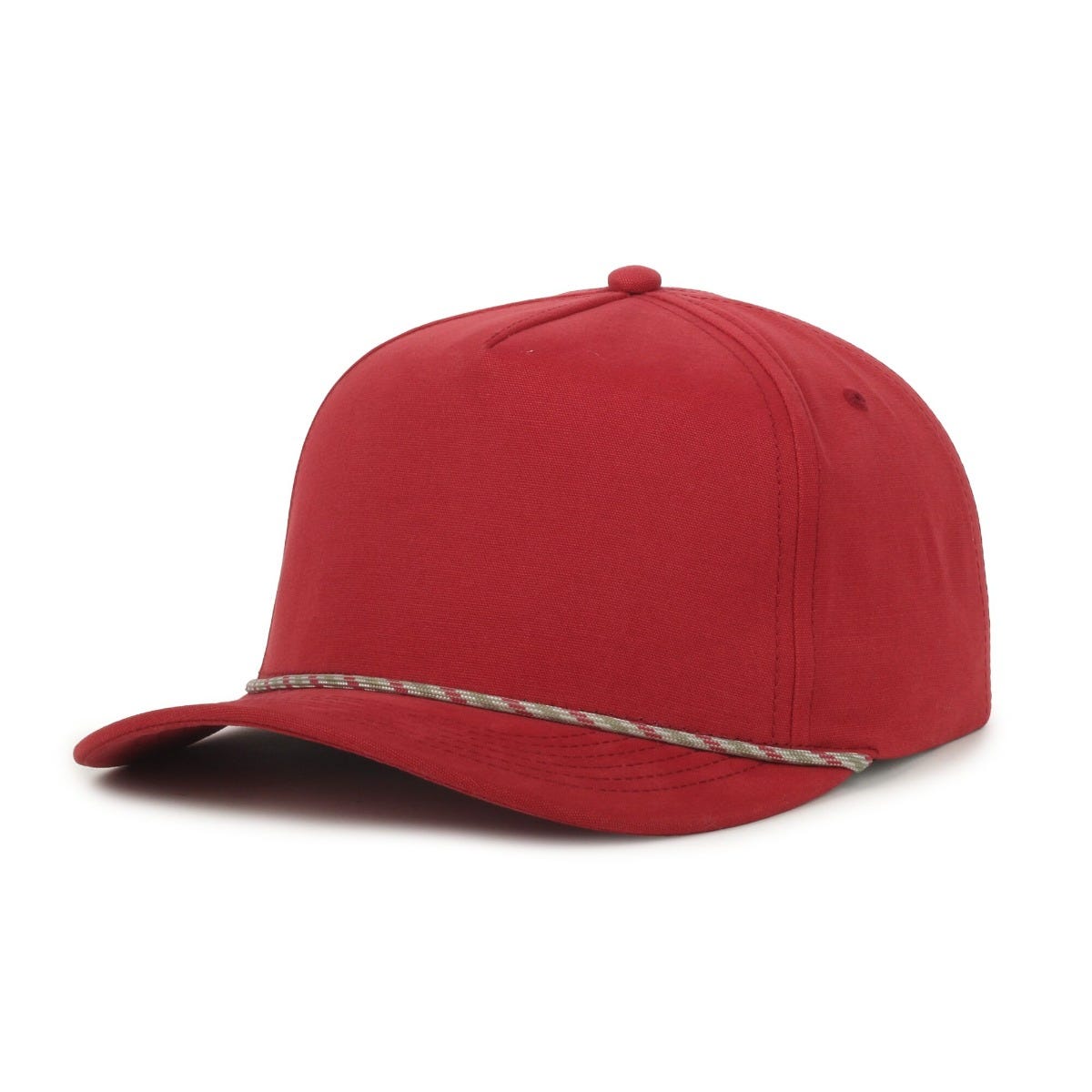 Legendary Headwear Growler Brushed Cotton Canvas Mesh Back Trucker Cap - Cardinal