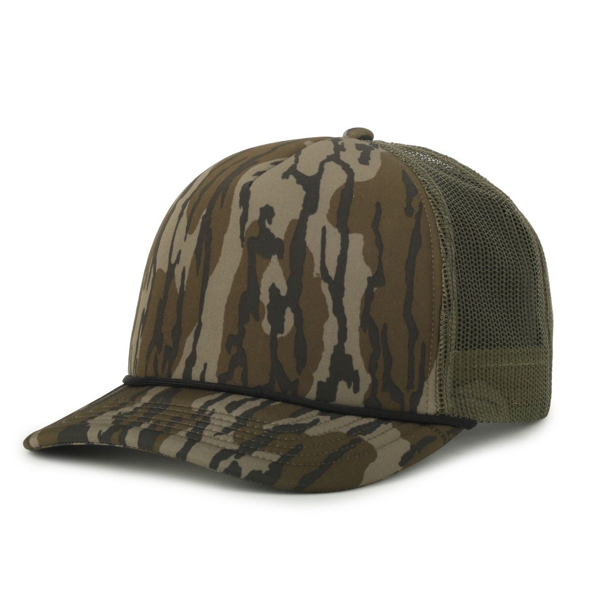 Legendary Headwear Hoku Junior Youth Adjustable Foam Trucker Cap - Mossy Oak Original Bottomland/olive