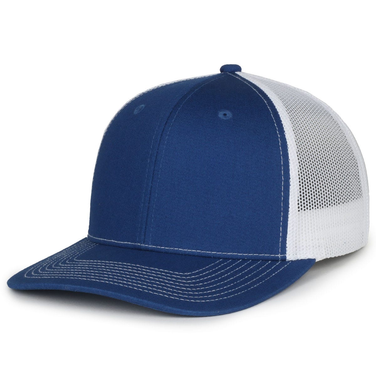 Legendary Headwear Legend-91 Structured Mesh Back Trucker Cap - Royal/white