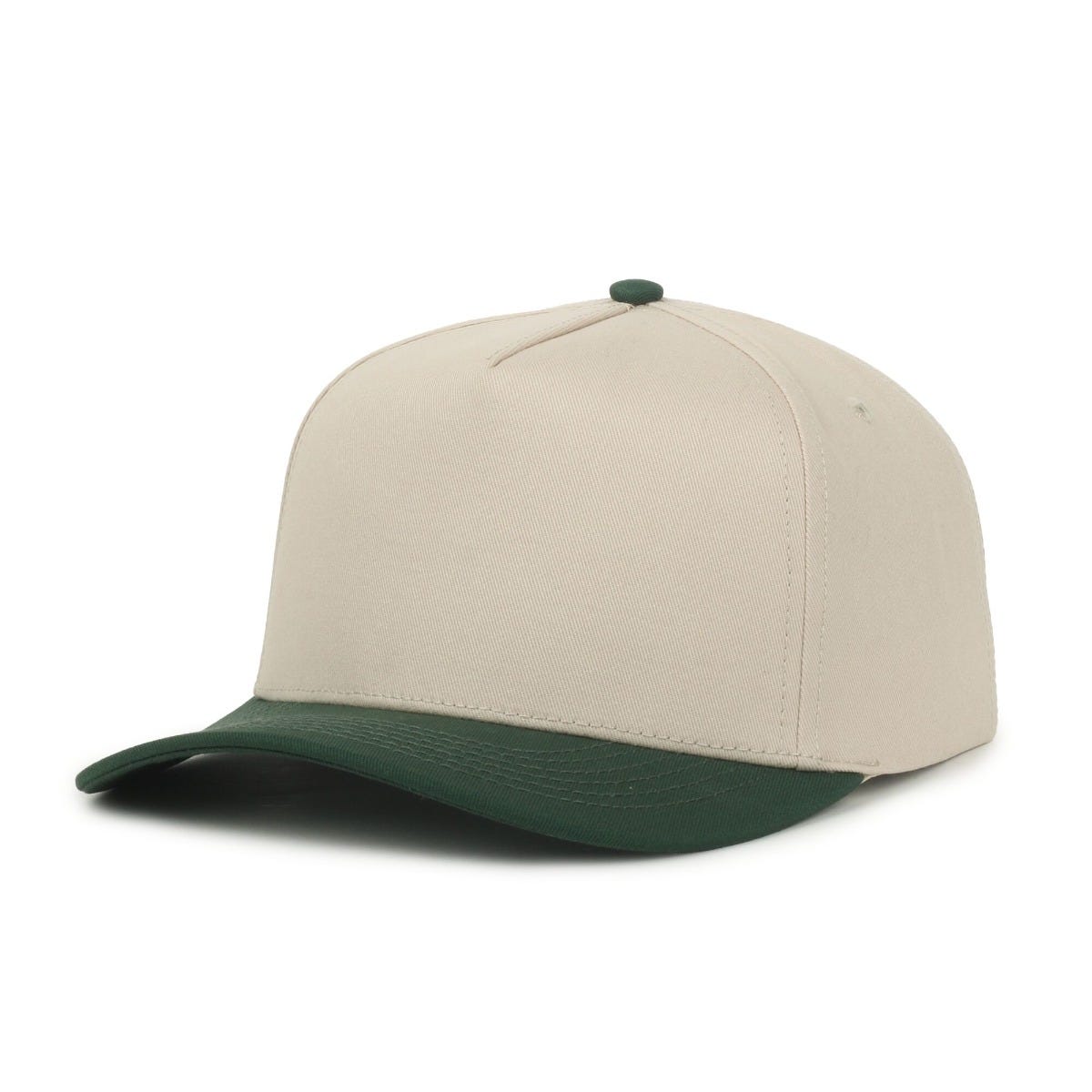 Legendary Headwear Palmetto Cotton Twill Structured Snapback Cap - Stone/dark Green