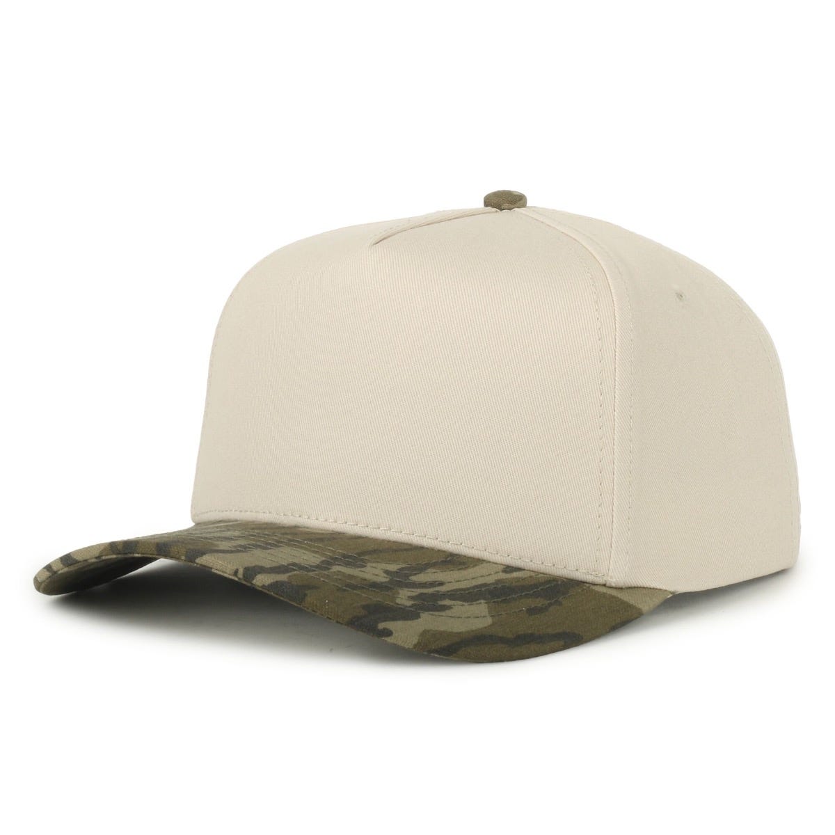 Legendary Headwear Palmetto Cotton Twill Structured Snapback Cap - Stone/mossy Oak Original Bottomland