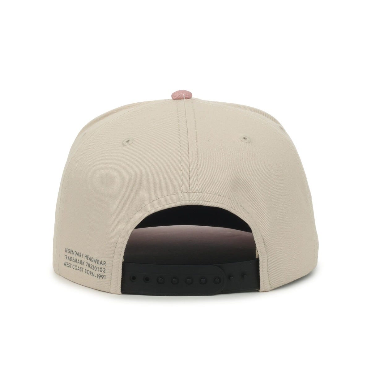 Legendary Headwear Palmetto Cotton Twill Structured Snapback Cap - Stone/rose