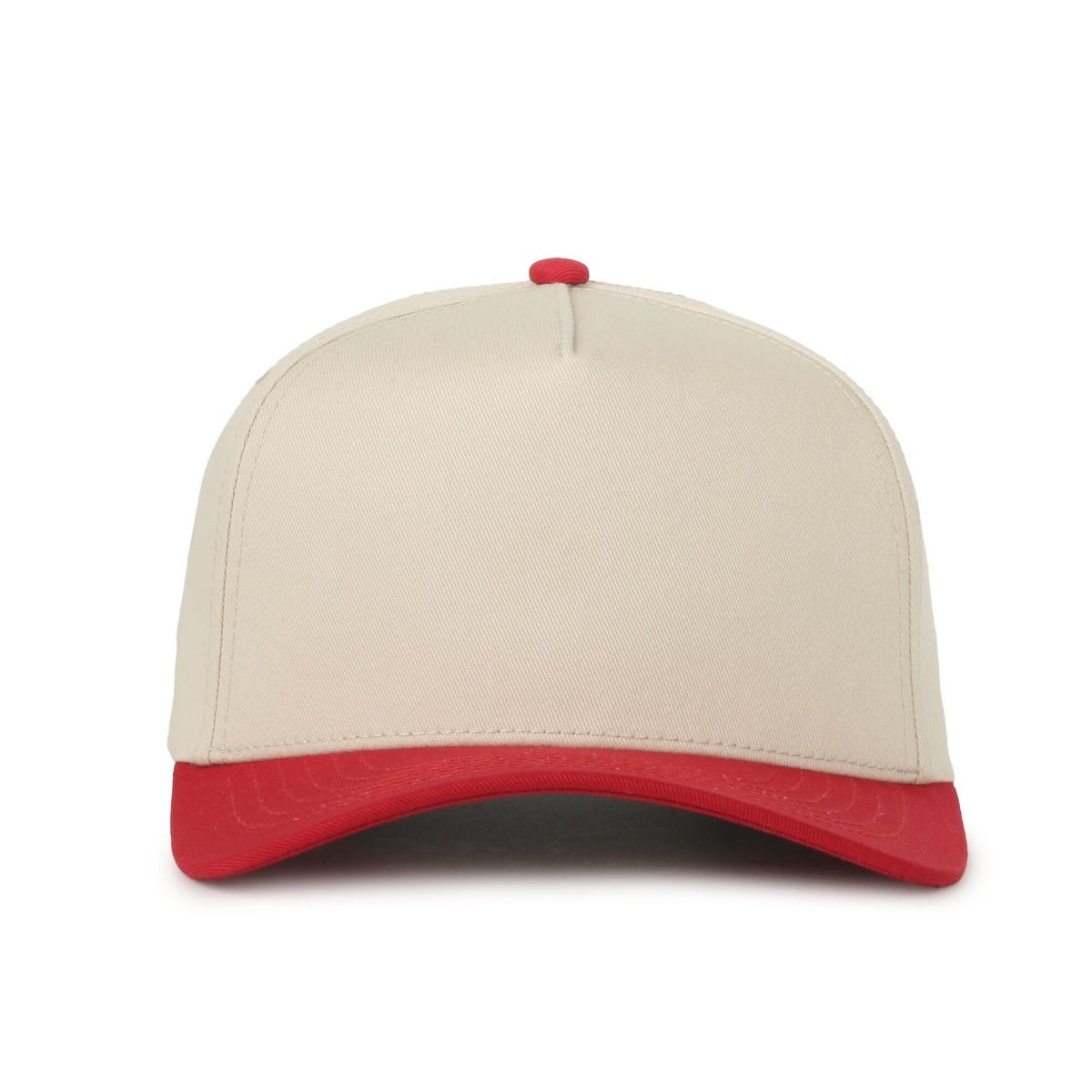 Legendary Headwear Palmetto Cotton Twill Structured Snapback Cap - Stone/scarlet Red