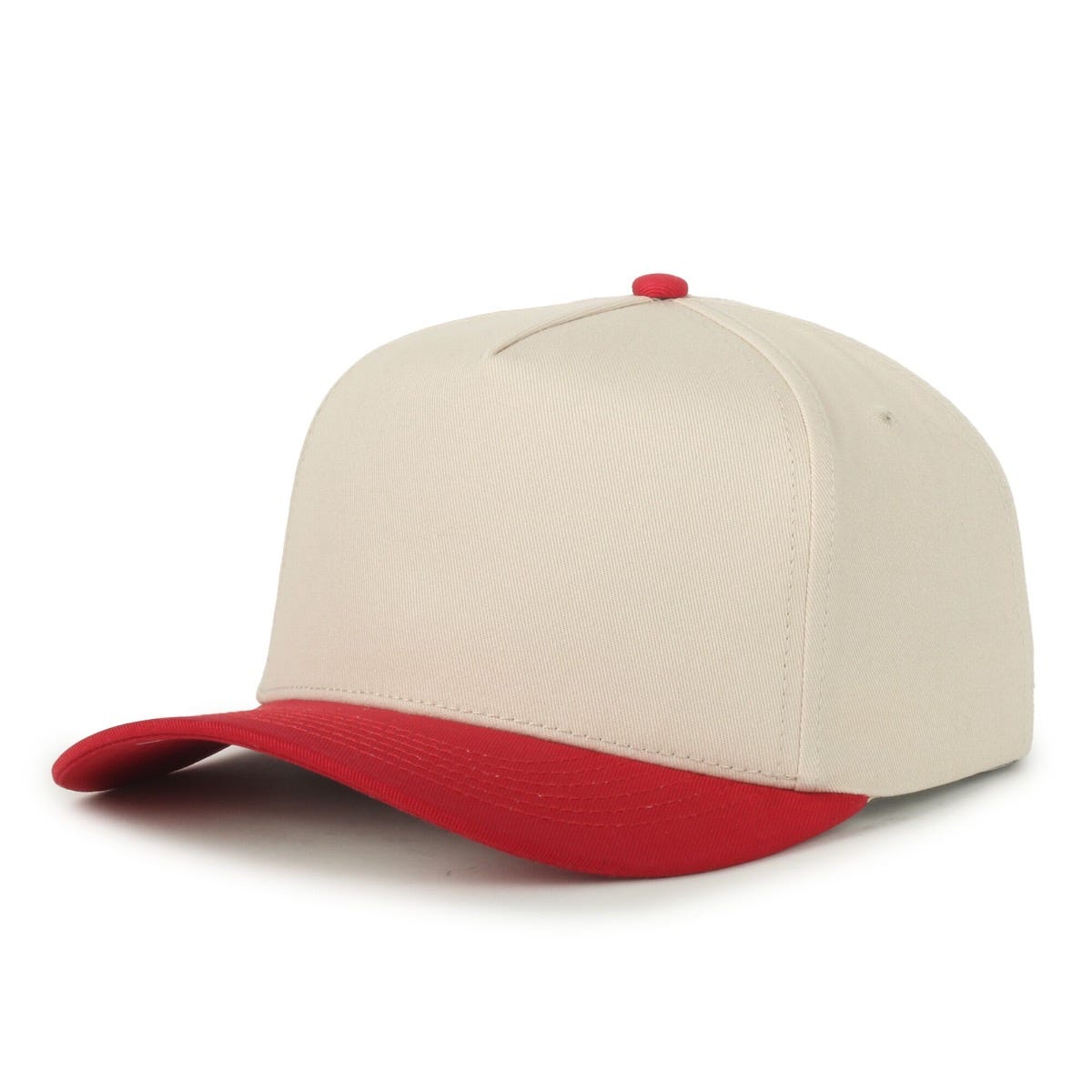Legendary Headwear Palmetto Cotton Twill Structured Snapback Cap - Stone/scarlet Red