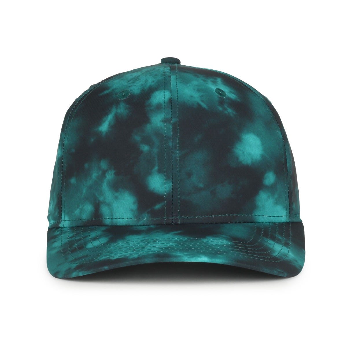 Legendary Headwear Quiver Sublimated Print Structured Snapback Cap - Tie Dye/black and Teal