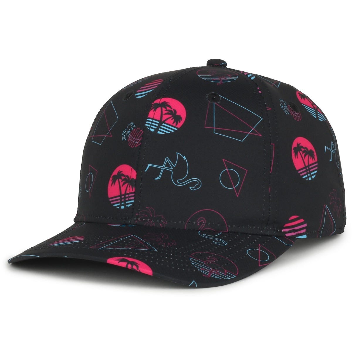Legendary Headwear Quiver Sublimated Print Structured Snapback Cap - Miami Black