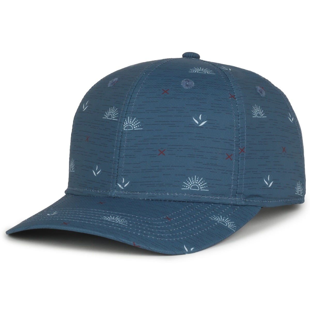Legendary Headwear Quiver Sublimated Print Structured Snapback Cap - Agave Sunset Slate Blue