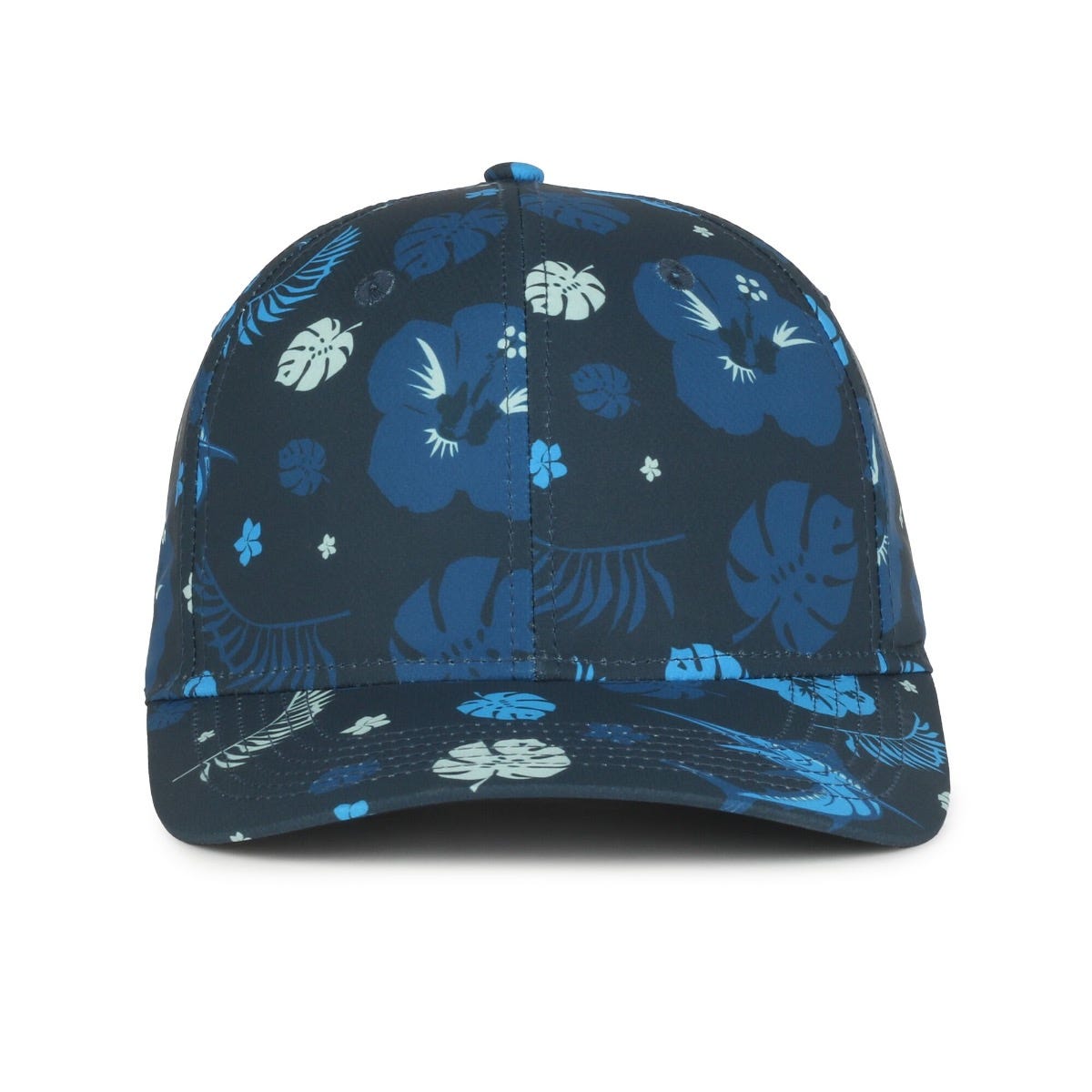 Legendary Headwear Quiver Sublimated Print Structured Snapback Cap - Hibiscus Marlin Navy