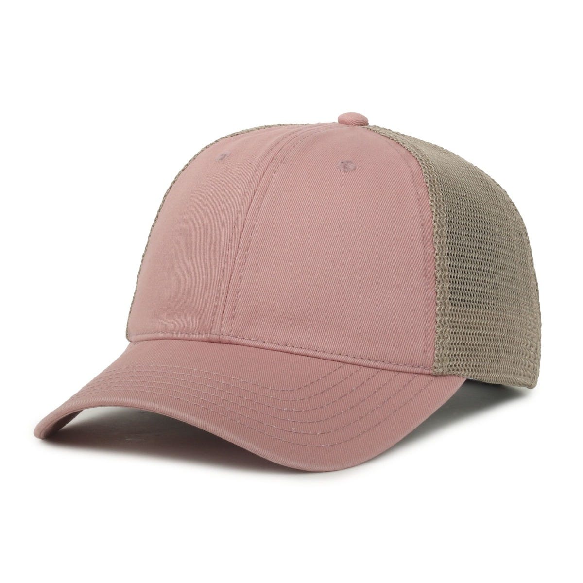 Legendary Headwear Sandbar Washed Cotton Twill Mesh Back Trucker Cap - Dusty Rose/tea Stain