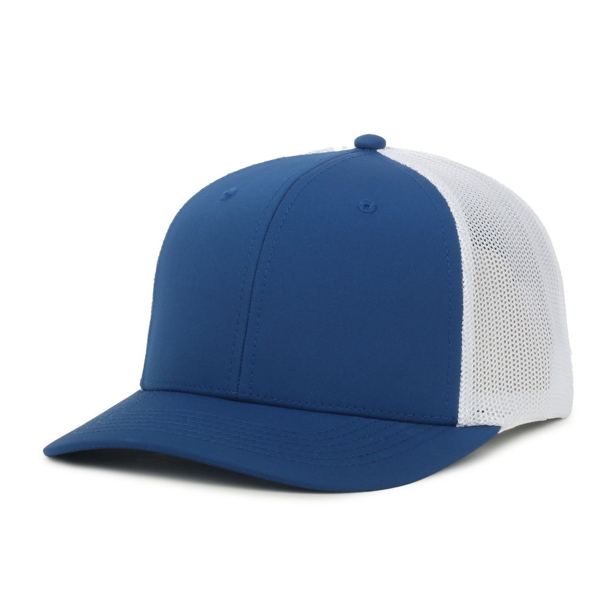 Legendary Headwear Sixer Retro Stretch Mesh Back Trucker Cap - Royal/white