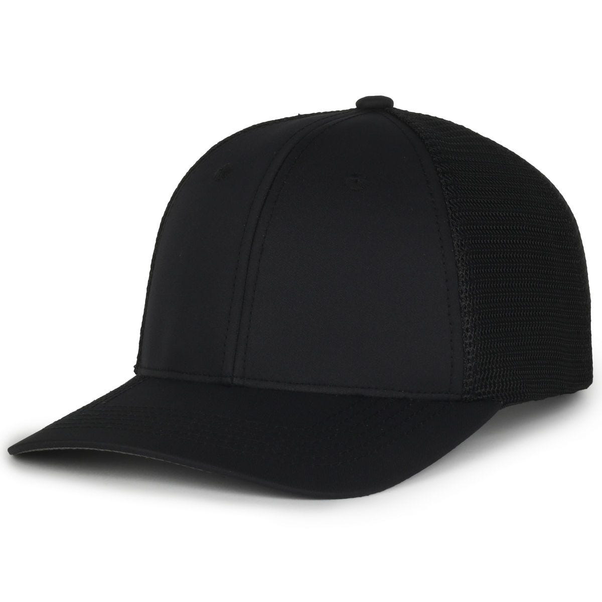 Legendary Headwear Uppers Greenline Recycled Mesh Back Trucker Cap - Black/black