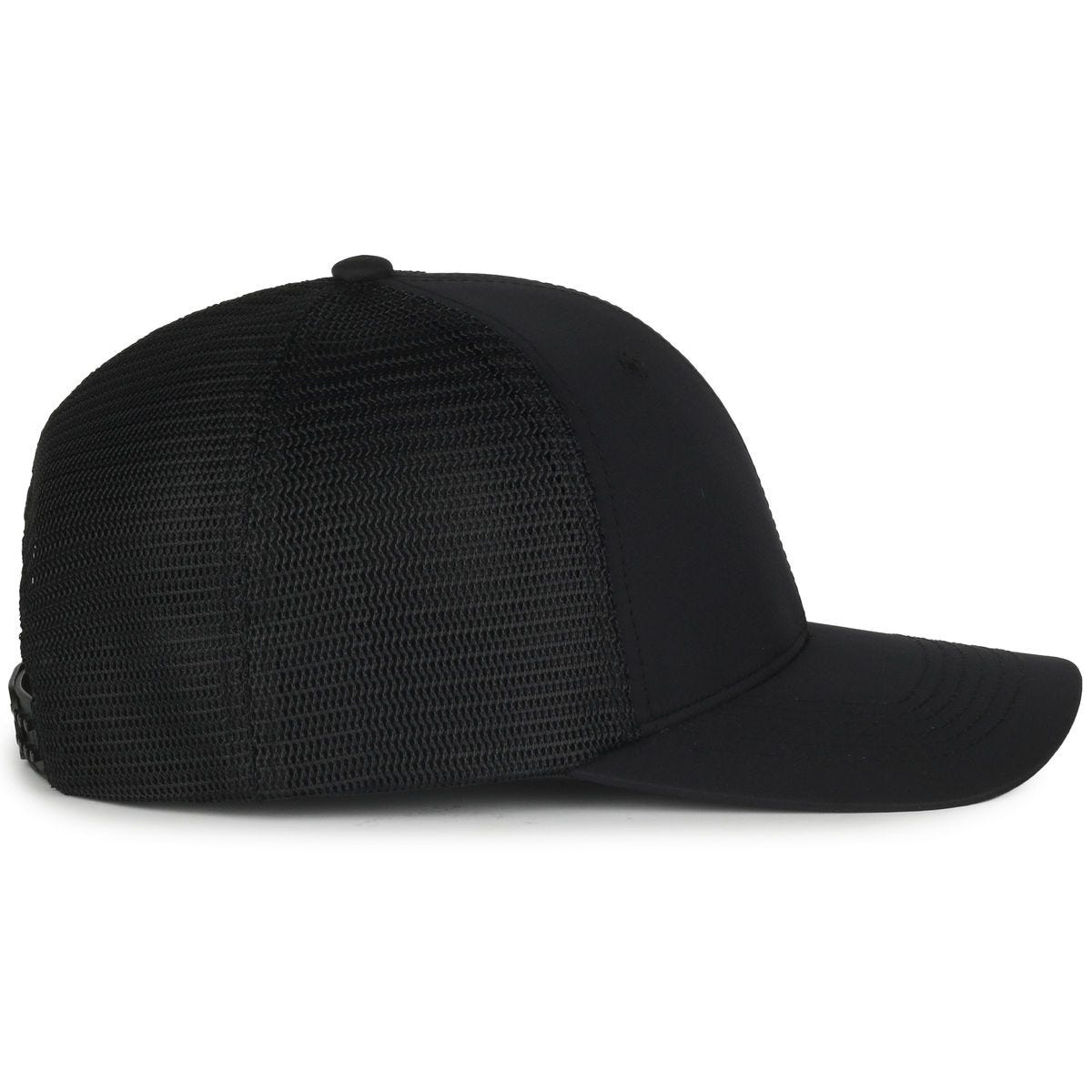 Legendary Headwear Uppers Greenline Recycled Mesh Back Trucker Cap - Black/black