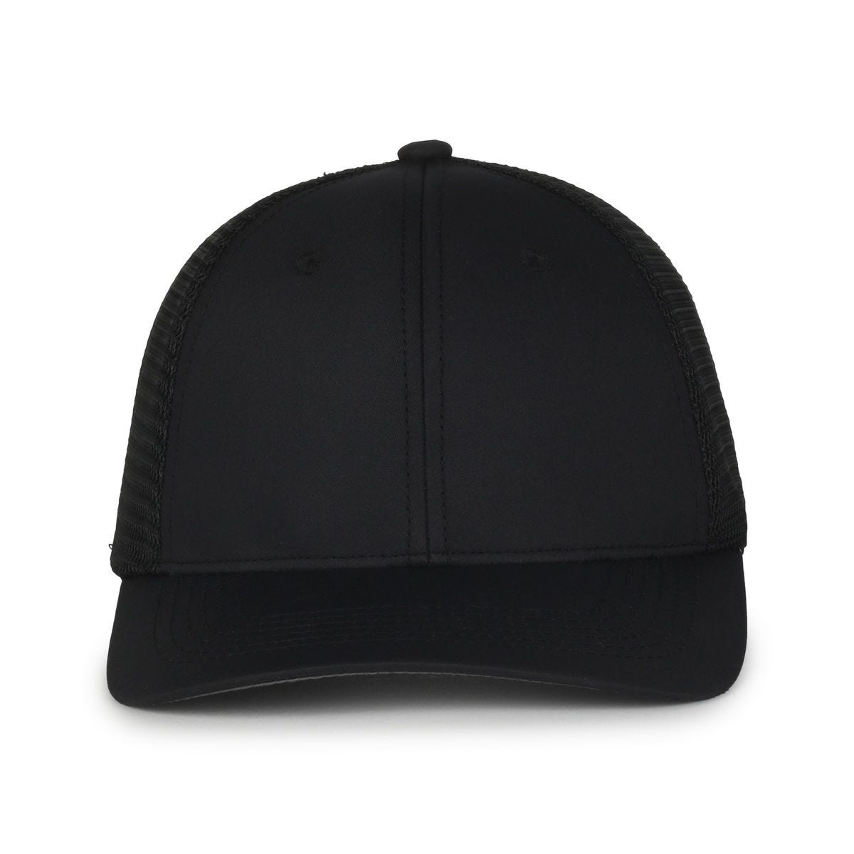 Legendary Headwear Uppers Greenline Recycled Mesh Back Trucker Cap - Black/black