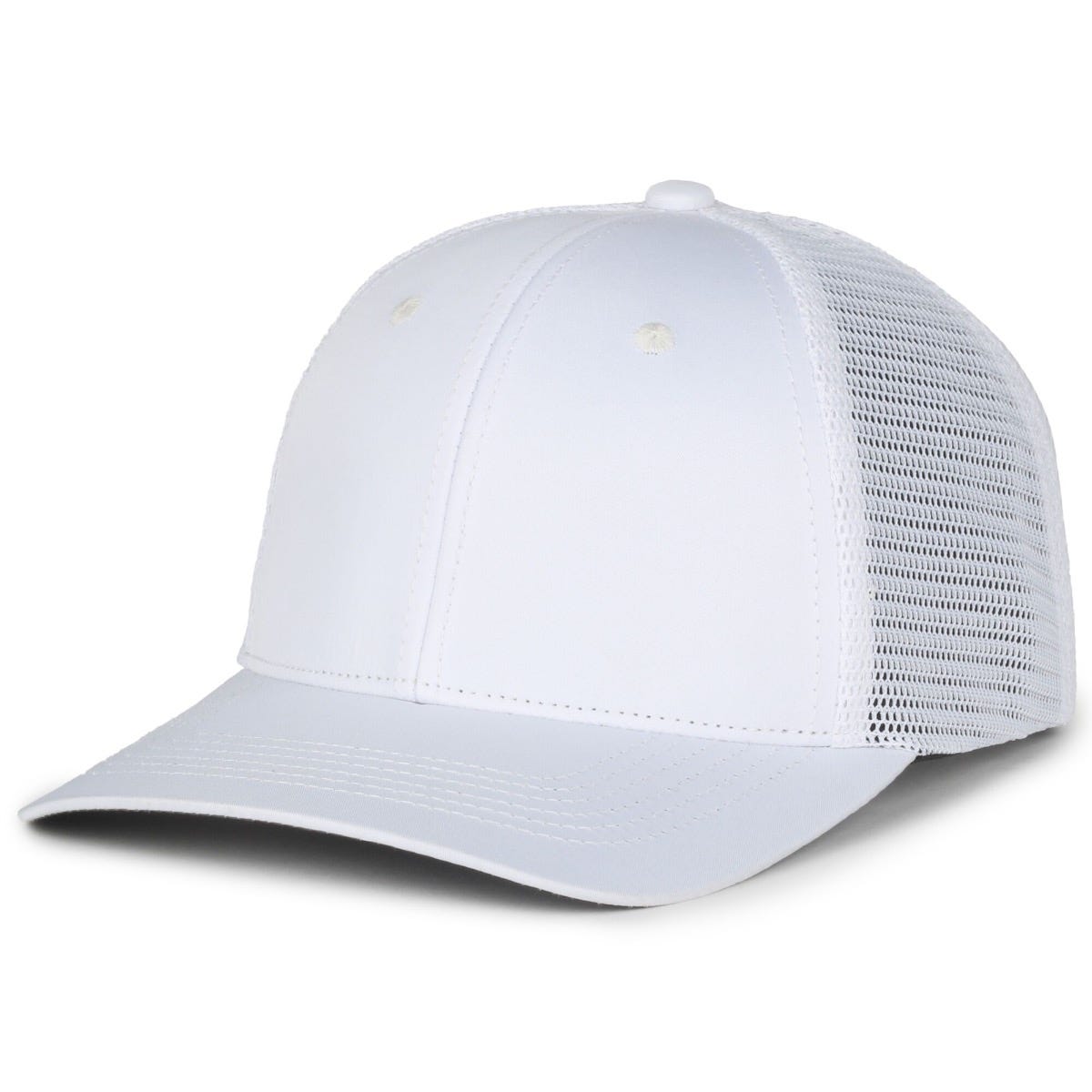 Legendary Headwear Uppers Greenline Recycled Mesh Back Trucker Cap - White/white