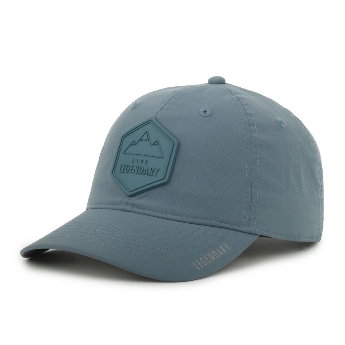 Legendary Headwear Velo Peaks Unstructured Performance Cap with Patch - Slate Blue Patch/slate