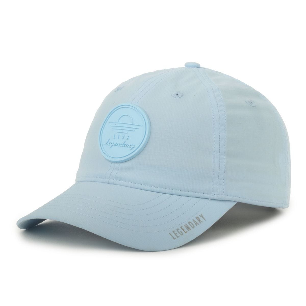 Legendary Headwear Velo Sunset Small Fit Unstructured Performance Cap with Patch - Light Blue Patch/light