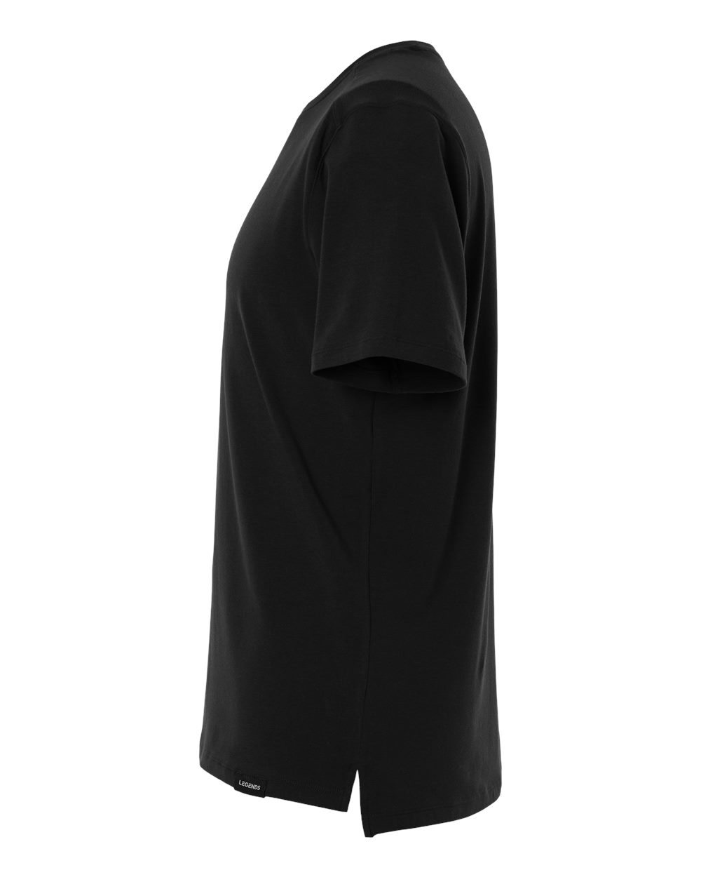 Legends Ssm00t004 Men’s Aviation Split Hem T-shirt - Black