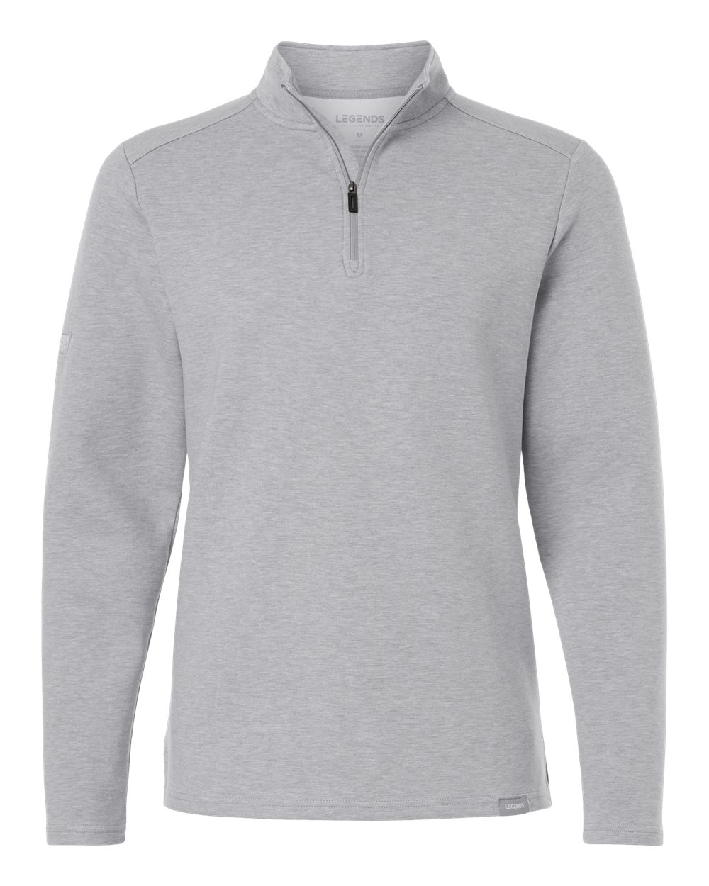 Legends Swm000006 Men’s Scuba Quarter-zip Pullover - Heather Grey