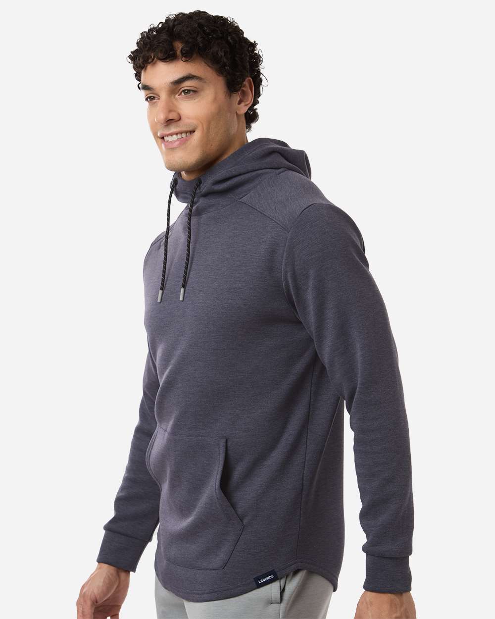 Legends Swm00j007 Men’s Hawthorne Tech Hooded Sweatshirt - Navy Heather