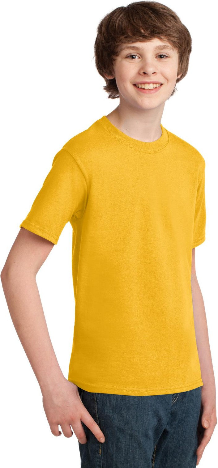 Lemon Yellow Port & Co Youth Essential Tee. PC61Y