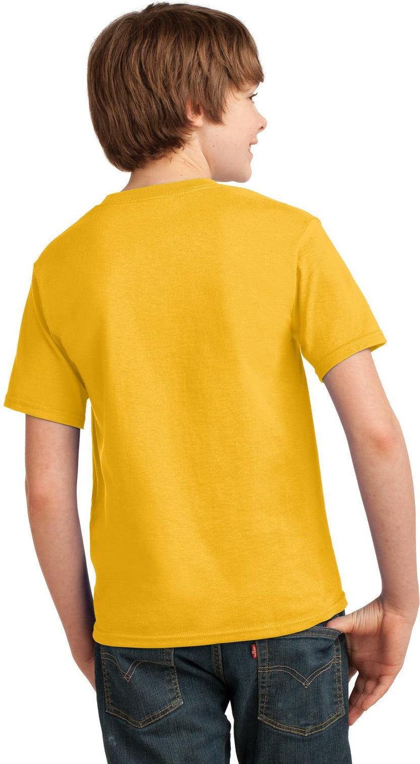 Lemon Yellow Port & Co Youth Essential Tee. PC61Y