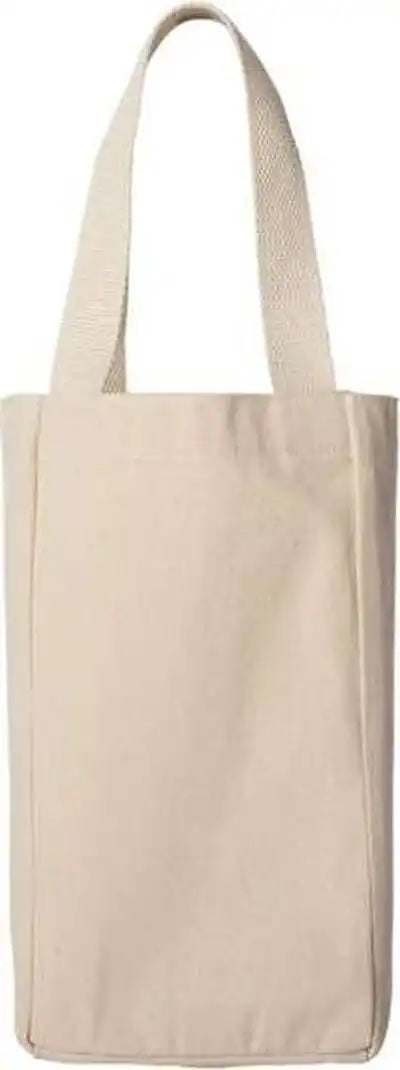 Liberty Bags 1726 Double Bottle Wine Tote - Natural - one Size Fits Most