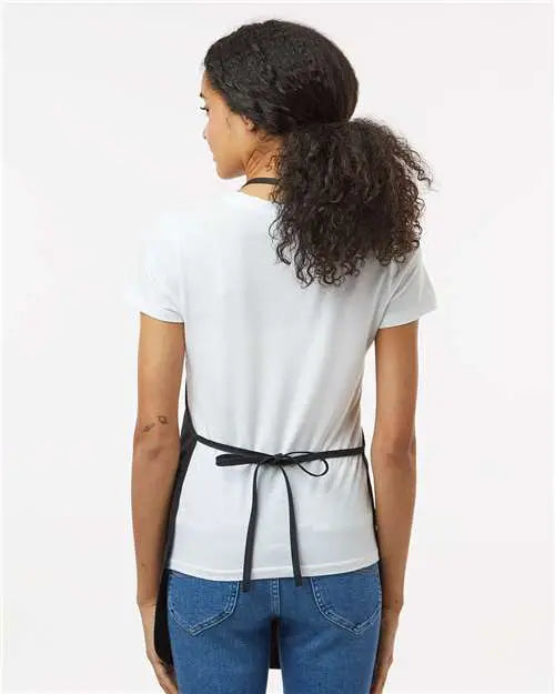 Liberty Bags 5510l Midweight Cotton Twill Butcher Apron - 5510 - Black / one Size Fits Most