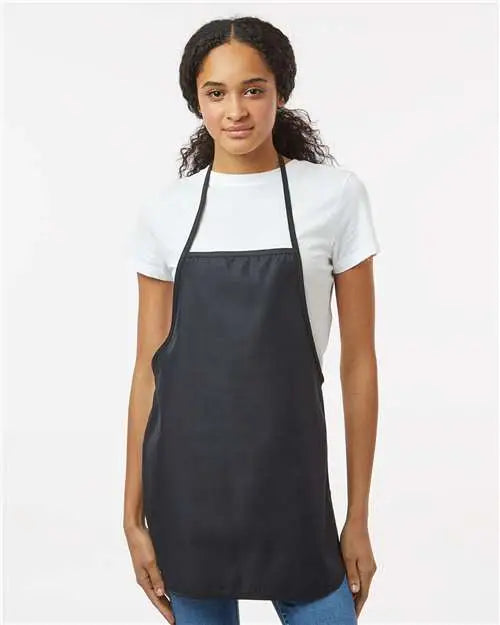Liberty Bags 5510l Midweight Cotton Twill Butcher Apron - 5510 - Black / one Size Fits Most