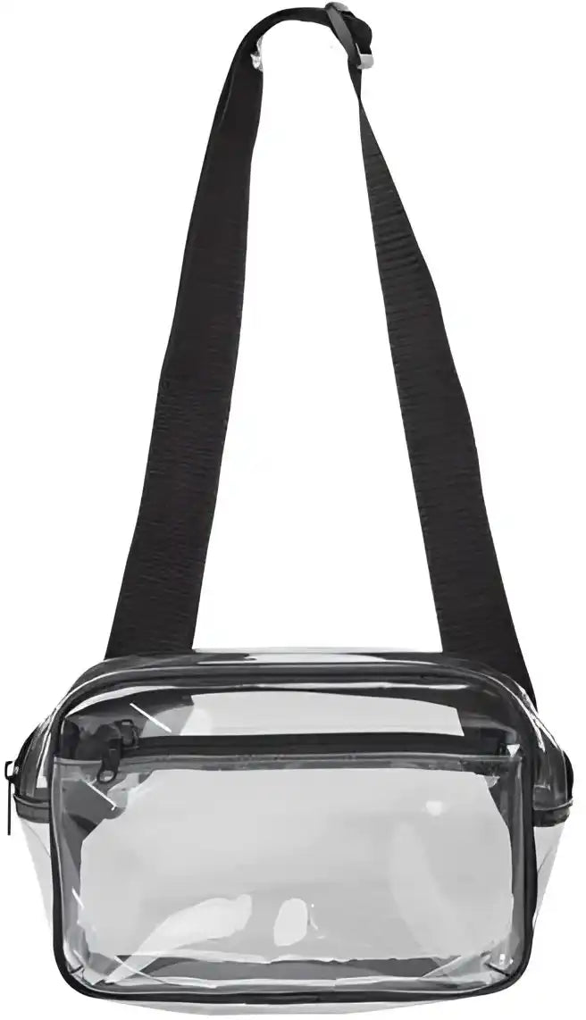 Liberty Bags 5778 Clear Stadium 2 Pocket Fanny Pack/crossbody Bag Black / one Size Fits Most