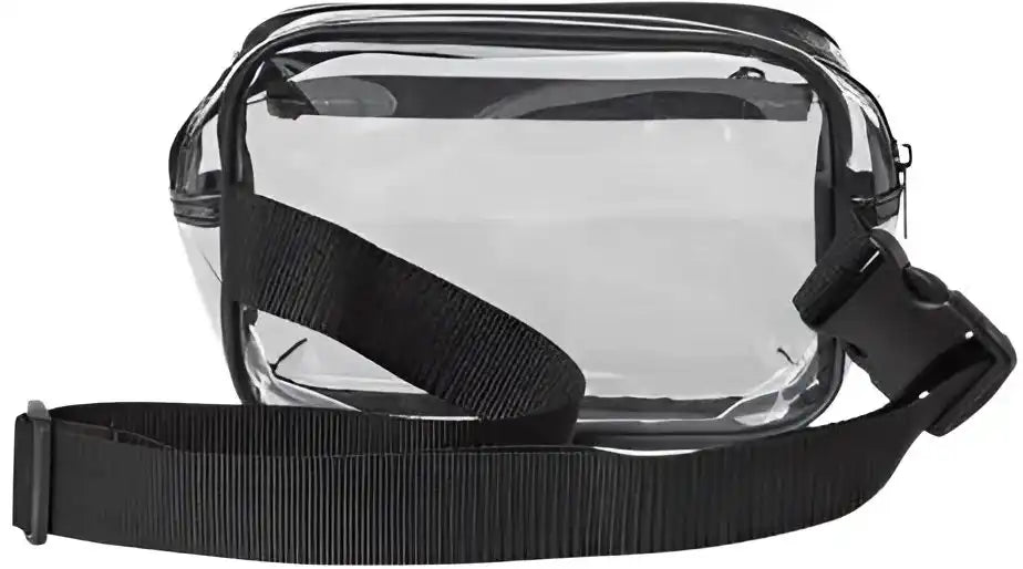 Liberty Bags 5778 Clear Stadium 2 Pocket Fanny Pack/crossbody Bag Black / one Size Fits Most